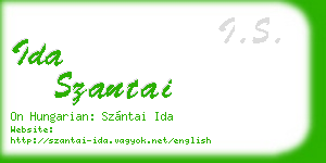 ida szantai business card